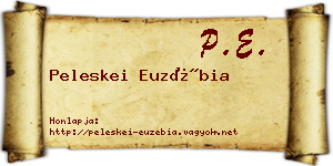 Peleskei Euzébia névjegykártya